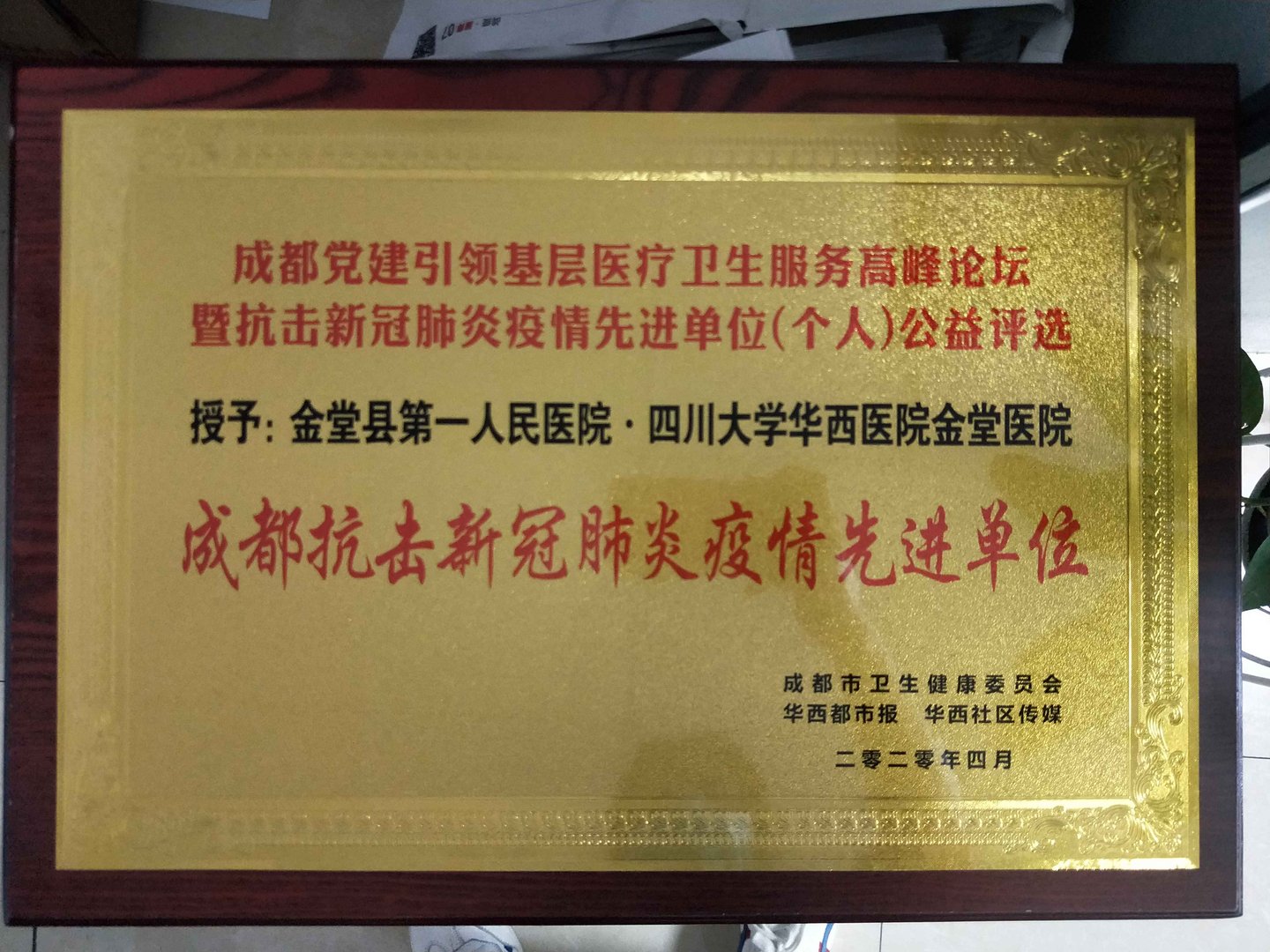 【市级】成都抗击新冠肺炎疫情先进单位
